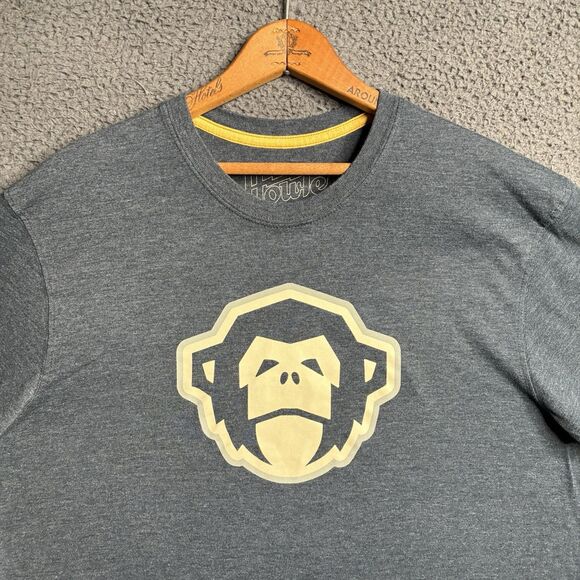 Howler Bros Mens Crewneck Graphic T-Shirt Mens Large Gray El Mono Logo - Picture 9 of 13